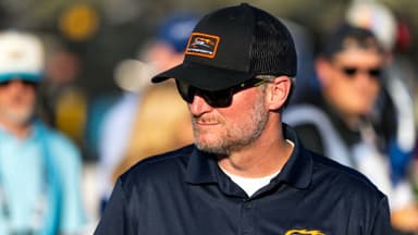 Nov 1, 2025; Avondale, Arizona, USA; NASCAR Xfinity Series team owner Dale Earnhardt Jr during the Xfinity Series Championship race at Phoenix Raceway.