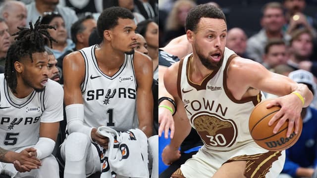 Stephon Castle and Victor Wembanyama, Steph Curry