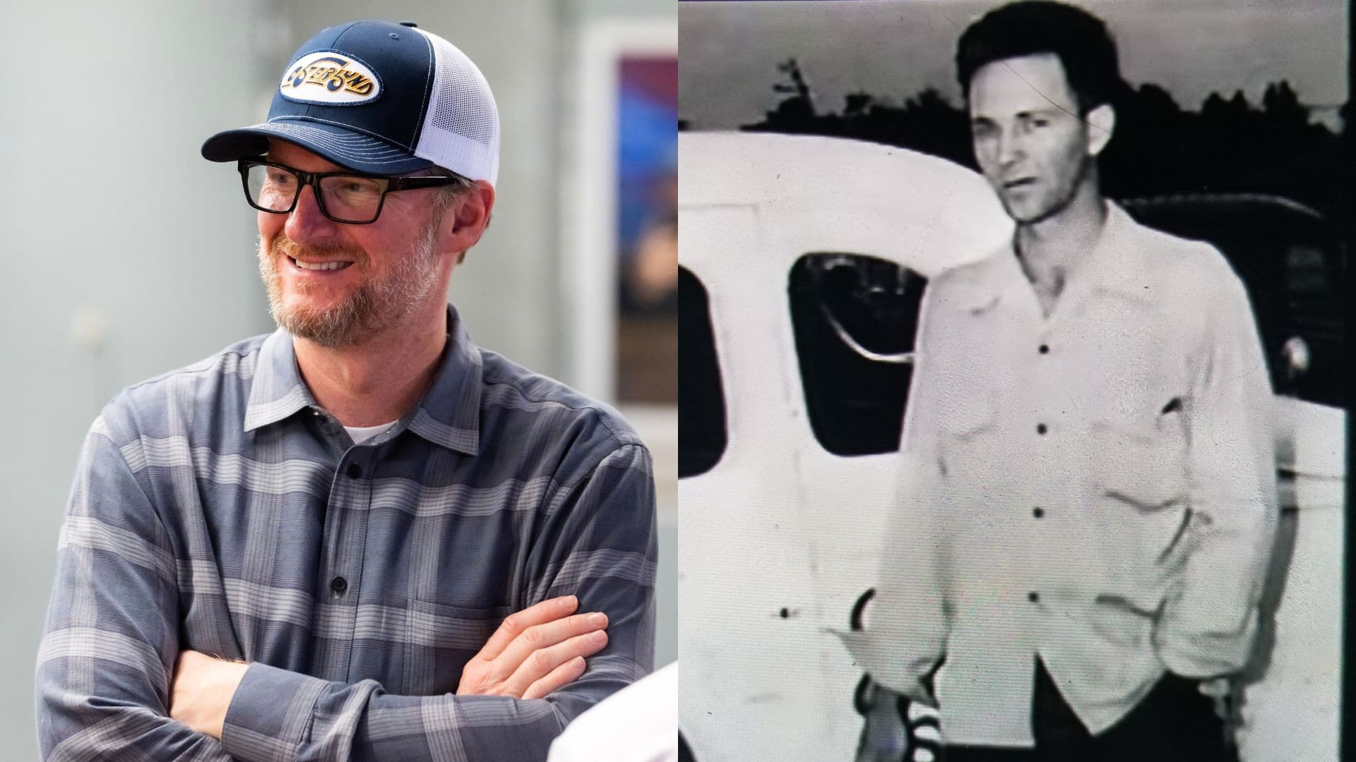 Dale Earnhardt Jr. (L) and Ralph Earnhardt (R)