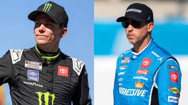 Riley Herbst (L) and Denny Hamlin (R)