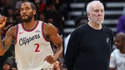 Kawhi Leonard (L), Gregg Popovich (R)