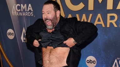 Bert Kreischer arrives on the red carpet for the 59th Annual CMA Awards at Music City Center in Nashville, Tenn., Wednesday, Nov. 19, 2025.