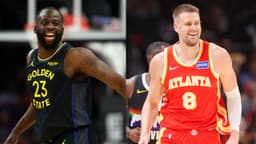 Draymond Green (L), Kristaps Porzingis (R)