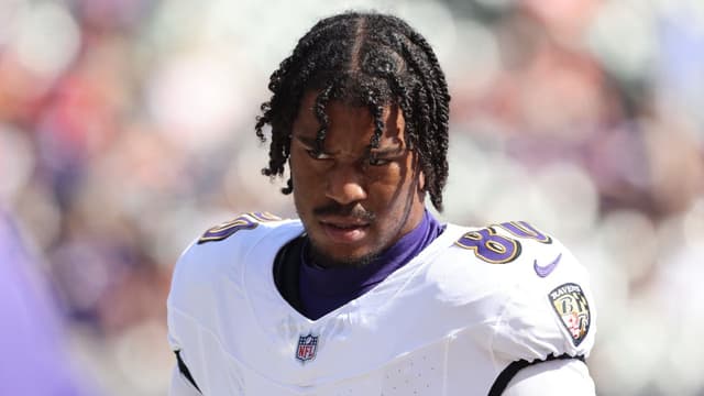 Baltimore Ravens tight end Isaiah Likely (80) before the game against the Cincinnati Bengals at Paycor Stadium.