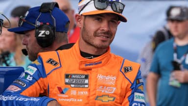 May 25, 2024; Concord, North Carolina, USA; NASCAR Cup Series driver Kyle Larson (5) during qualifying at Charlotte Motor Speedway.
