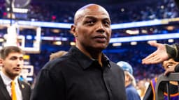 Nov 21, 2025; Phoenix, Arizona, USA; Phoenix Suns former player Charles Barkley in attendance against the Minnesota Timberwolves during an NBA Cup game at Mortgage Matchup Center.