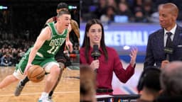 Payton Pritchard, Caitlin Clark and Reggie Miller