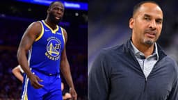 Draymond Green (L), Nico Harrison (R)