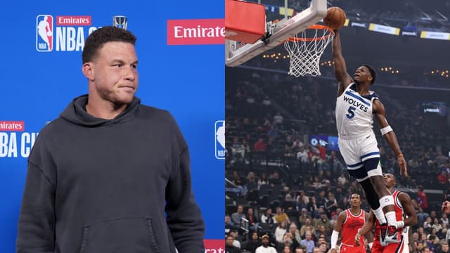 Blake Griffin(L) and Anthony Edwards(R)