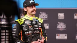 Feb 11, 2026; Daytona Beach, Florida, USA; NASCAR Cup Series driver Ryan Blaney (12) speaks to the media during the Daytona 500 Media Day at Daytona International Speedway.