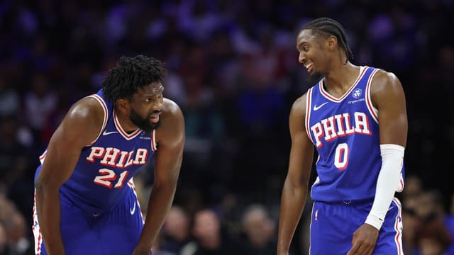 Joel Embiid and Tyrese Maxey