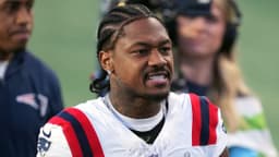 New England Patriots wide receiver Stefon Diggs (8) during halftime against the Seattle Seahawks in Super Bowl LX at Levi's Stadium.