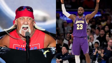 Hulk Hogan (L), LeBron James (R)