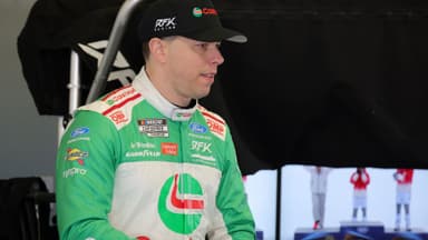 Feb 11, 2026; Daytona Beach, Florida, USA; NASCAR Cup Series driver Brad Keselowski (6) during practice for the Daytona 500 at Daytona International Speedway
