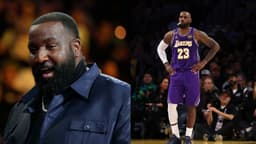 Kendrick Perkins (L), LeBron James (R)