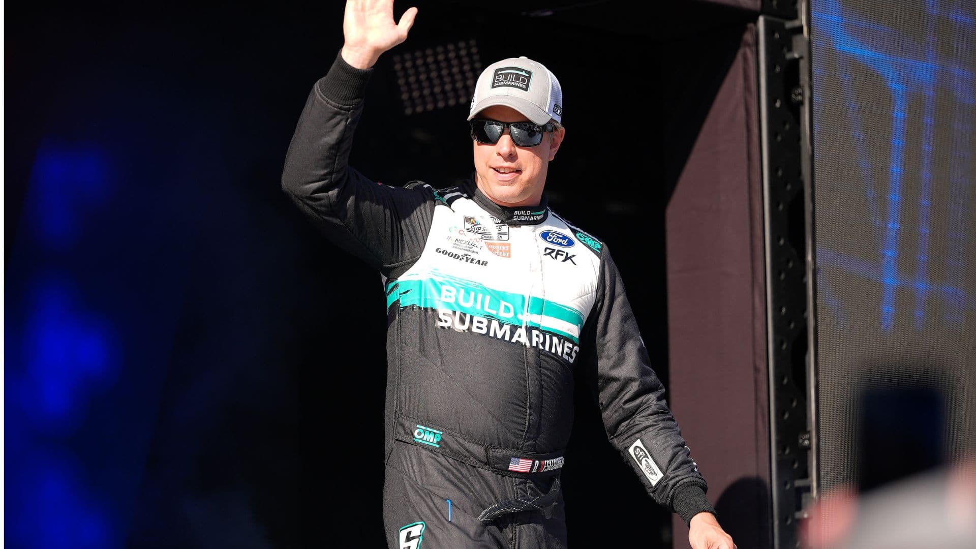 Aug 31, 2025; Darlington, South Carolina, USA; NASCAR Cup Series driver Brad Keselowski (6) during the Cookouts Southern 500 at Darlington Raceway