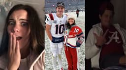 Drake Maye and his wife Ann Michael Maye