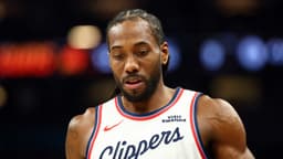 Feb 1, 2026; Phoenix, Arizona, USA; Los Angeles Clippers forward Kawhi Leonard (2) against the Phoenix Suns in the first half at Mortgage Matchup Center.