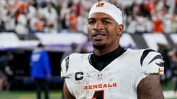 Cincinnati Bengals wide receiver Ja’Marr Chase (1) walks for the locker room after the NFL Week 7 game between the Cincinnati Bengals and the Pittsburgh Steelers at Paycor Stadium in downtown Cincinnati on Thursday, Oct. 16, 2025. The Bengals won, 33-31.