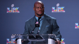Seattle Seahawks running back Kenneth Walker III speaks during the Super Bowl LX winning head coach and most valuable player press conference at Moscone Center.
