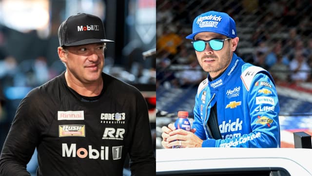 Tony Stewart (L) and Kyle Larson (R)