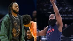 Darius Garland (L) and James Harden (R)