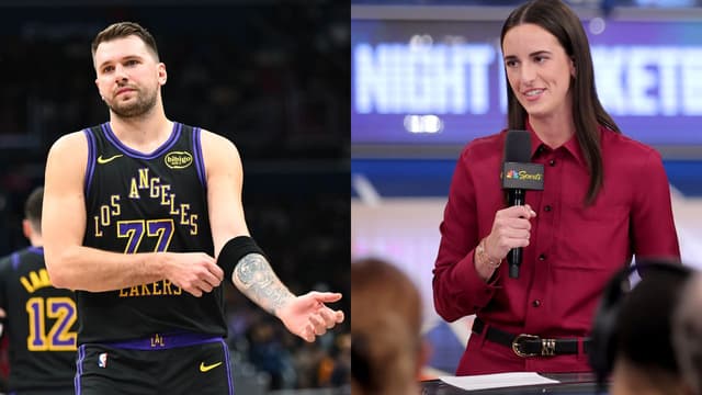 Luka Doncic(L) and Caitlin Clark(R)