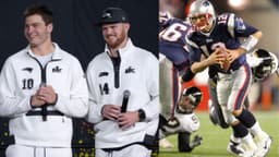 Drake Maye, Sam Darnold and Tom Brady