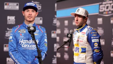 Kyle Larson (L) and Chase Elliott (R)