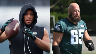 Saquon Barkley and Lane Johnson