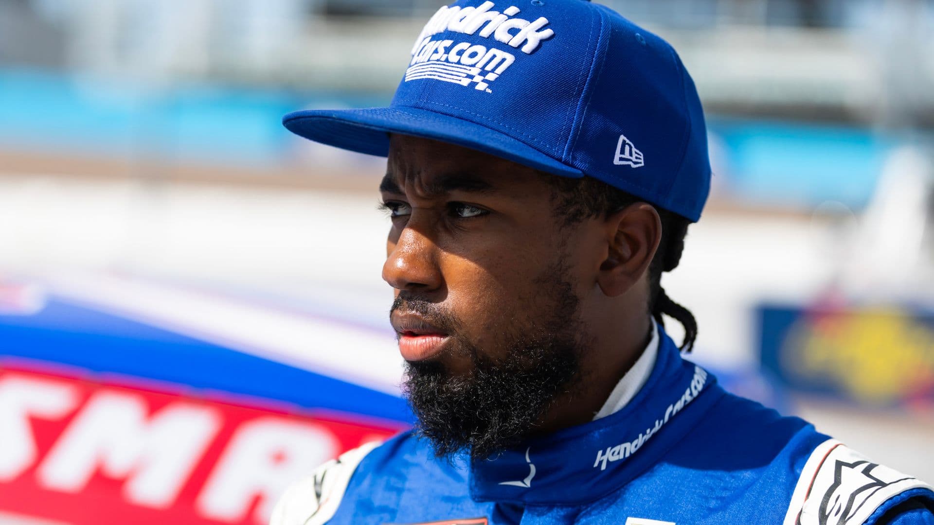 Oct 31, 2025; Avondale, Arizona, USA; NASCAR Truck Series driver Rajah Caruth (71) during the NASCAR Truck Series Championship race at Phoenix Raceway.
