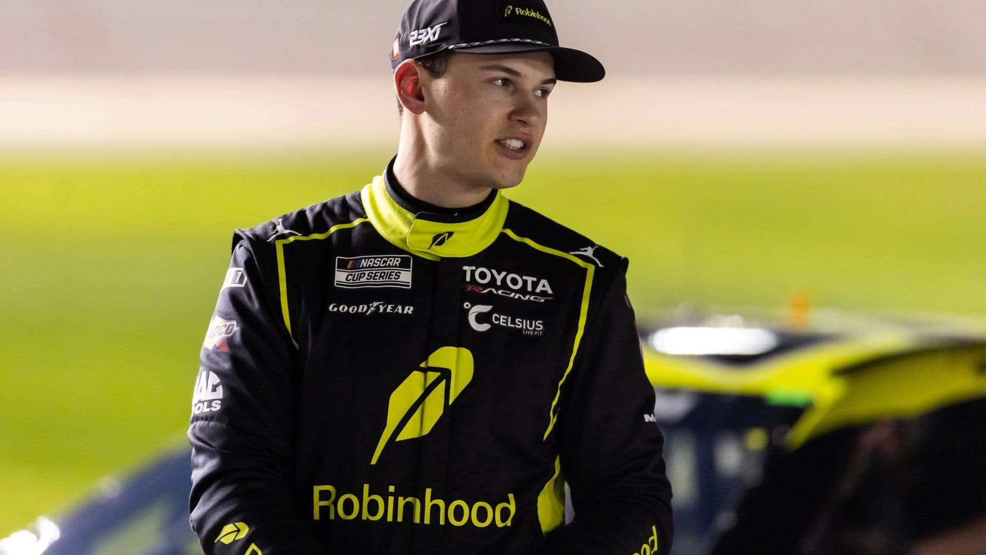 Feb 11, 2026; Daytona Beach, Florida, USA; NASCAR Cup Series driver Corey Heim (67) during qualifying for the Daytona 500 at Daytona International Speedway