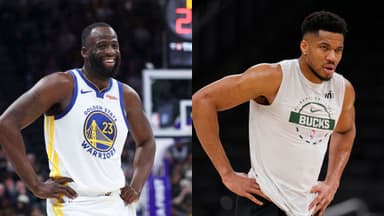 Draymond Green (L) and Giannis Antetokounmpo (R)