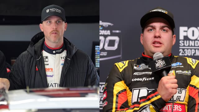 Denny Hamlin (L) and Noah Gragson (R)