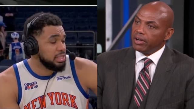 Karl-Anthony Towns and Charles Barkley