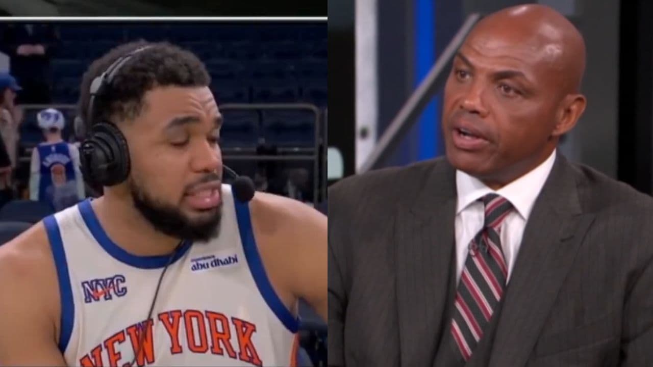 Karl-Anthony Towns and Charles Barkley