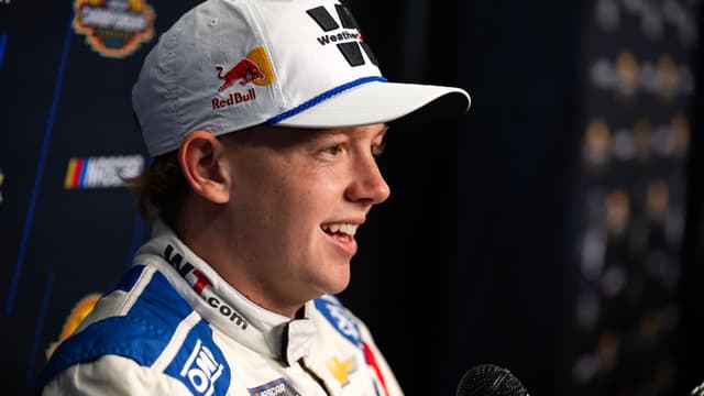 Oct 30, 2025; Avondale, Arizona, USA; NASCAR Xfinity Series driver Connor Zilisch during Championship Four media day at Phoenix Raceway.