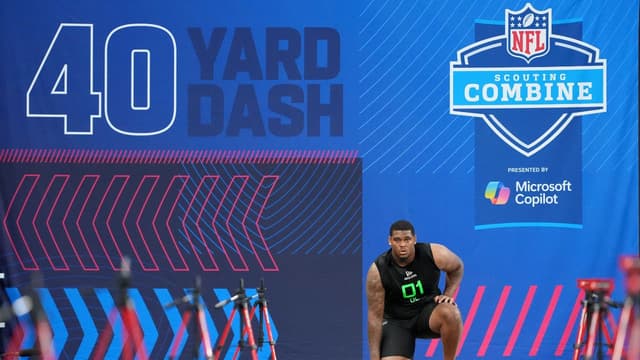Kelvin Banks at the NFL Scouting Combine