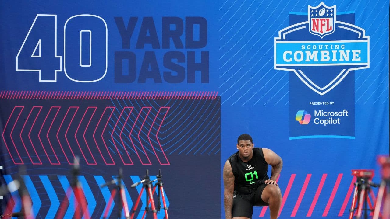 Kelvin Banks at the NFL Scouting Combine
