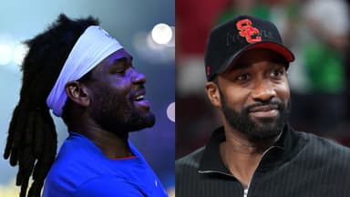 Isaiah Stewart (L), Gilbert Arenas (R)