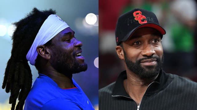 Isaiah Stewart (L), Gilbert Arenas (R)