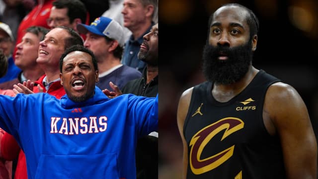 Paul Pierce (L), James Harden (R)
