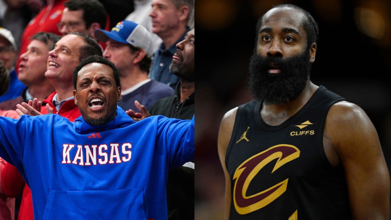 Paul Pierce (L), James Harden (R)