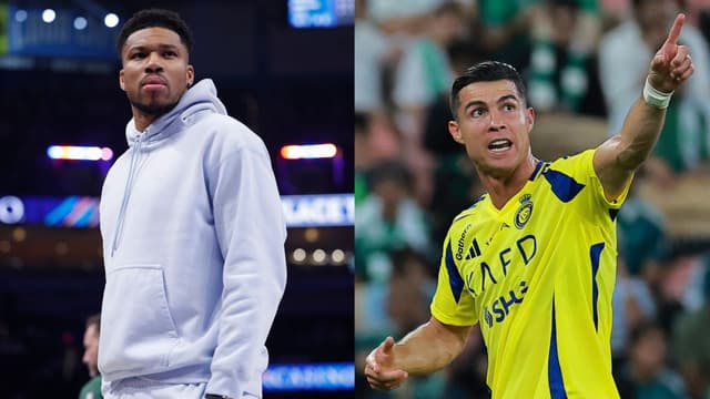 Giannis Antetokounmpo (L), Cristiano Ronaldo (R)