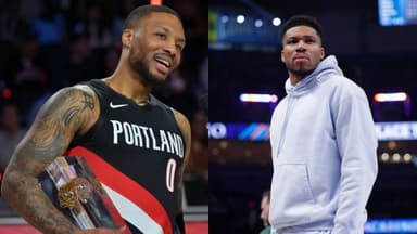 Damian Lillard (L) and Giannis Antetokounmpo (R)