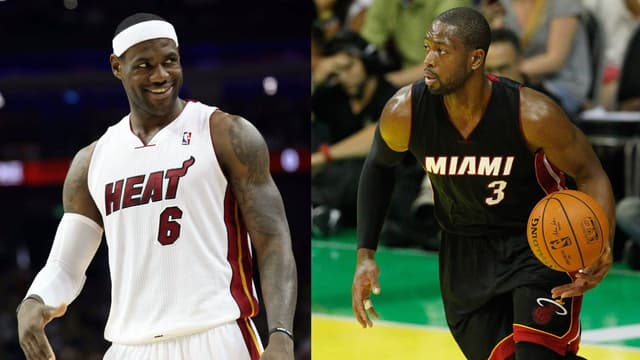 LeBron James (L), Dwyane Wade (R)