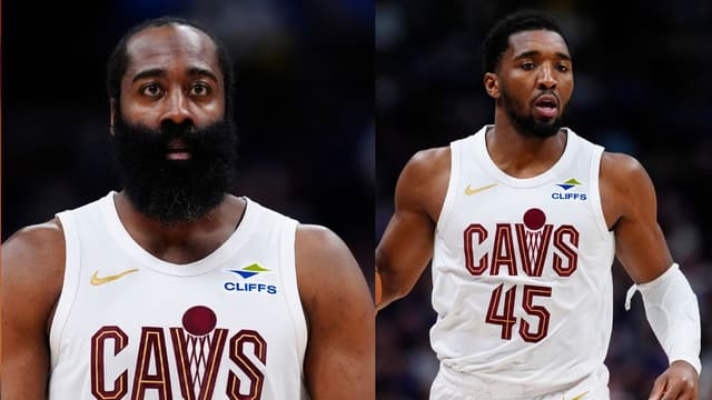 James Harden (L), Donovon Mitchell (R)
