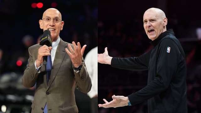 Adam Silver (L), Rick Carlisle (R)