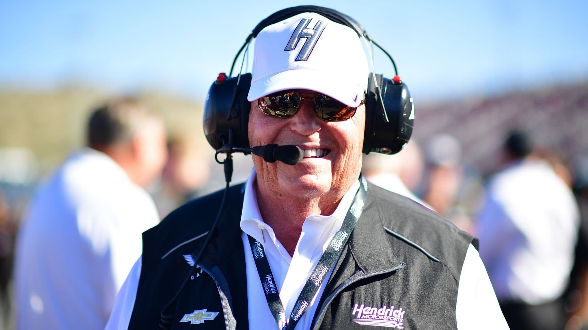 Nov 1, 2025; Avondale, Arizona, USA; Hendrick Motorsports team owner Rick Hendrick attends qualifying at Phoenix Raceway