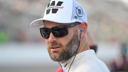 Sep 6, 2025; Madison, Illinois, USA; NASCAR Cup Series driver Shane van Gisbergen (88) looks on during practice and qualifying for the Enjoy Illinois 300 at World Wide Technology Raceway.